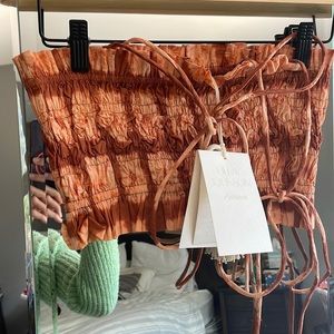 ULLA JOHNSON Riya bralette size 0 sequoia crop top NWT